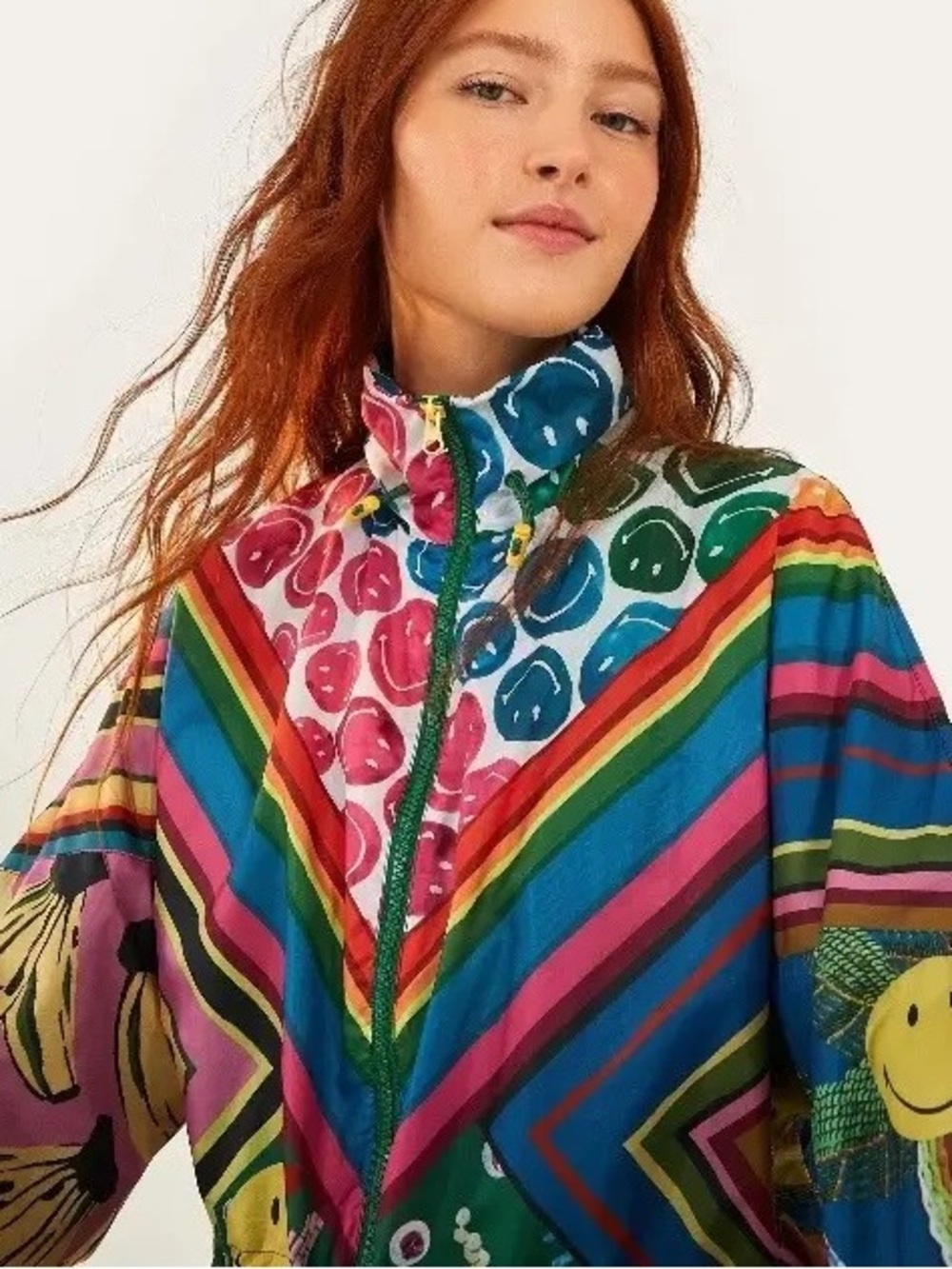 Farm Rio smiley limited edition windbreaker Size Small